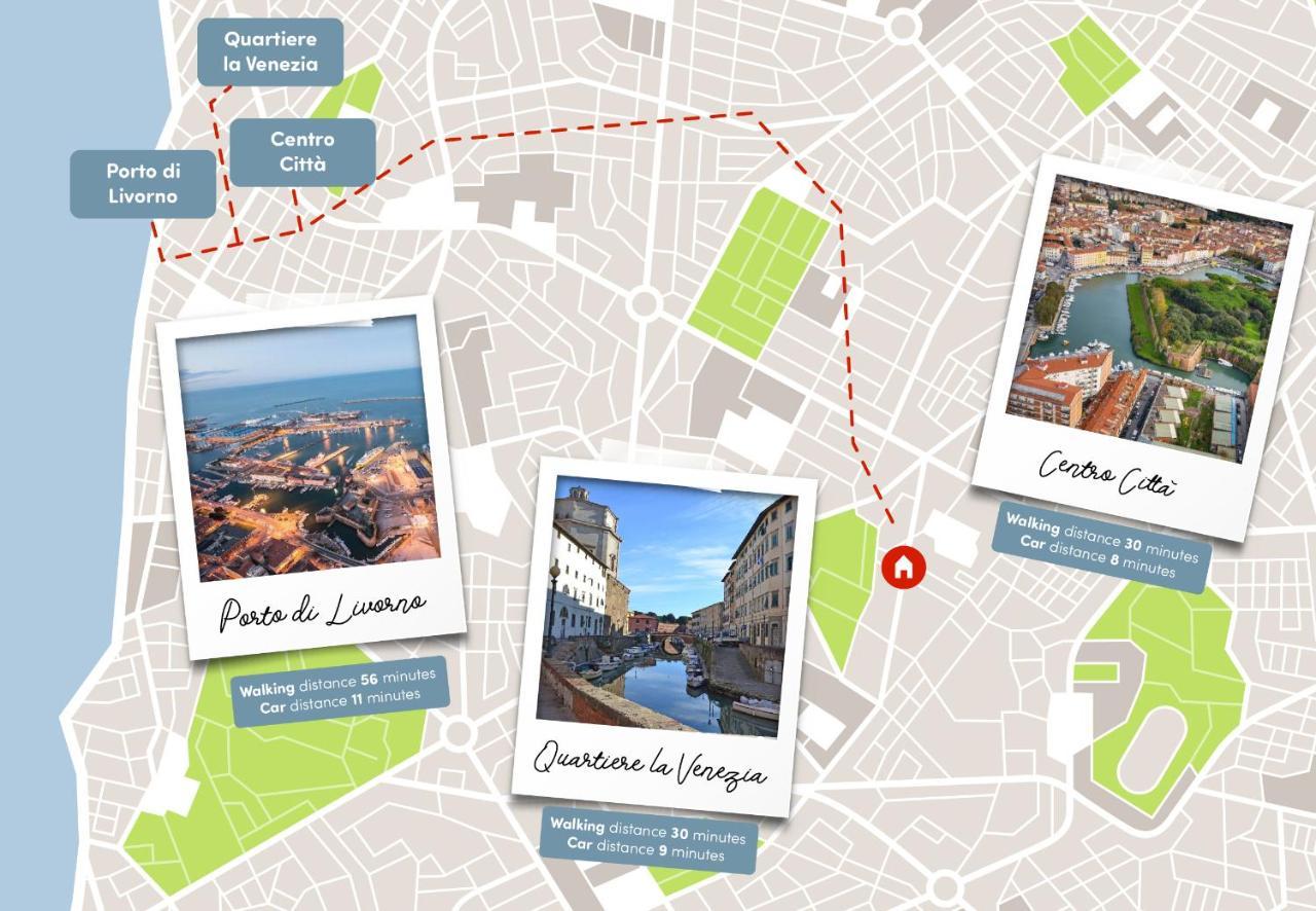 Free Parking Appartamento 5 Stelle Elegante Con Suite Livorno Kültér fotó